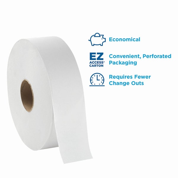 Tissue, Bath, Jumbo, 2Ply 4PK